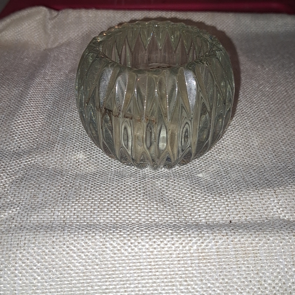 1 Clear  Round Glass Votive Candle Holders